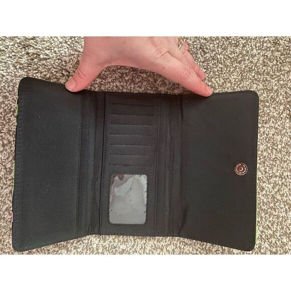 Quilted Frog Design Cotton Wallet Clutch Unisex Multicolor - Picture 3 of 3